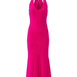 Theia Fuchsia Smooth Mermaid Gown. Size 14W